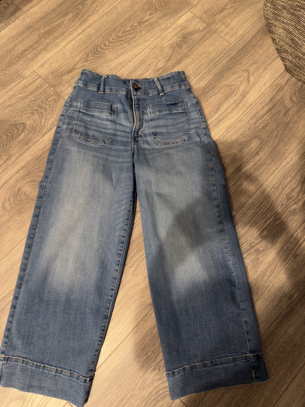 a.n.a Light Blue High-Rise Wide Leg Jeans